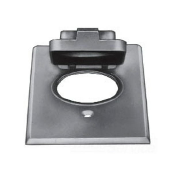 Thomas & Betts CCSV-L 1-Gang Silver Weatherproof Vertical Single Receptacle Box Cover with Lock Option Thomas & Betts CCSV-L 1-Gang Silver Weatherproof Vertical Single Receptacle Box Cover with Lock Option